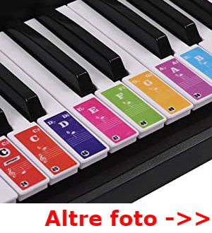 adesivi colorati per tasti piano